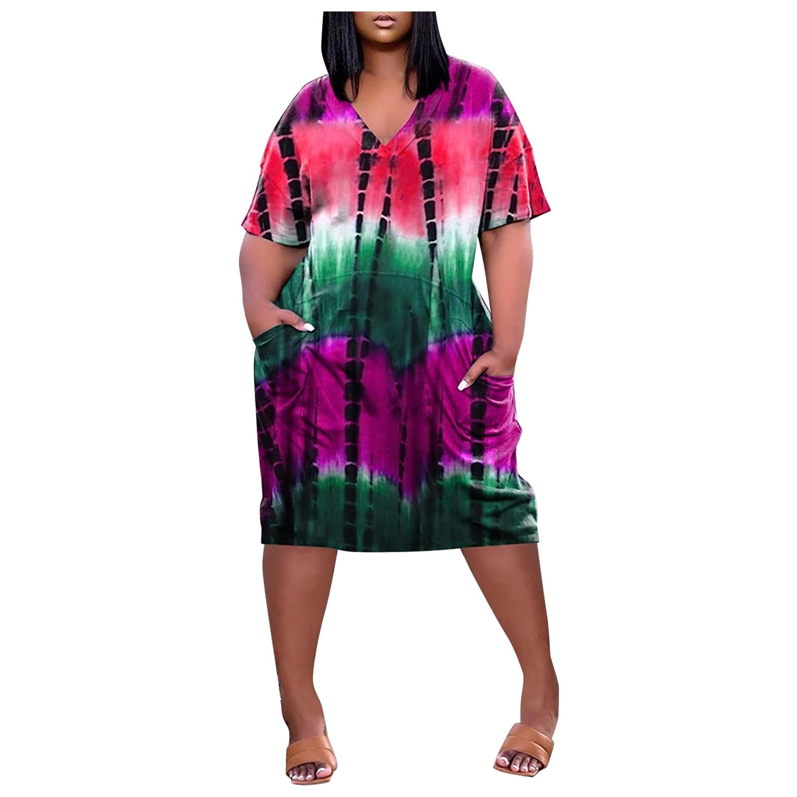 Hawaiian Dresses For Women Short Sleeve Dress For Women Vestidos For ...