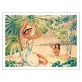 thumbnail image 1 of Hawaiian Figure Bathing Beauties - Vintage Hawaiian Airbrush Art by Gill c.1930s - Bamboo Fine Art 290gsm Paper Print (Unframed) 24x32in, 1 of 4