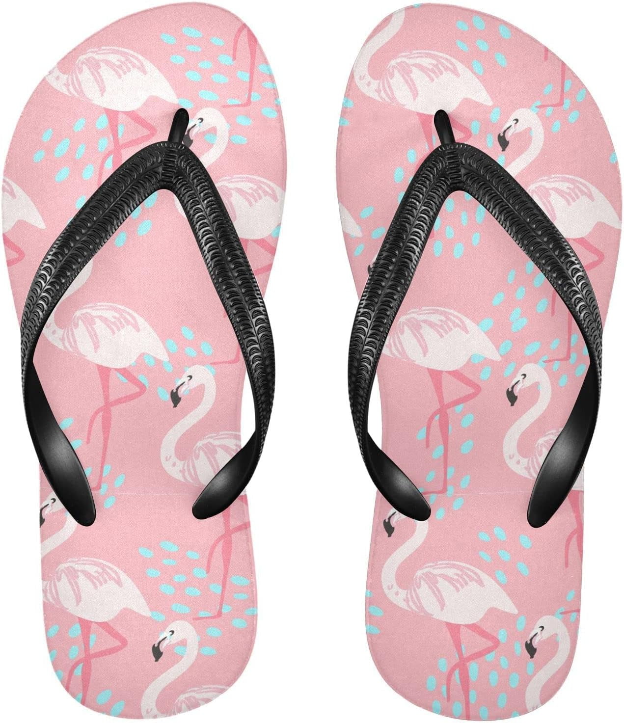 Hawaiian Flamingo Flip Flops Sandals for Women/Men, Soft Light Anti ...