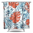 thumbnail image 1 of Hawaiian Floral Shower Curtain Waterproof Quick Dry Fabric with Rust-Resistant Grommets & Hooks, 1 of 5