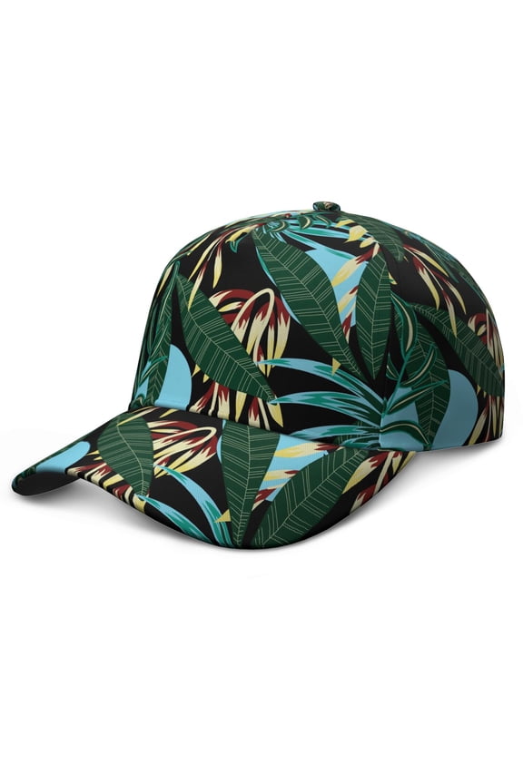 Hawaiian Floral Tropical Plant Dad Hat - Unisex Casual Cap for Outdoor Activities