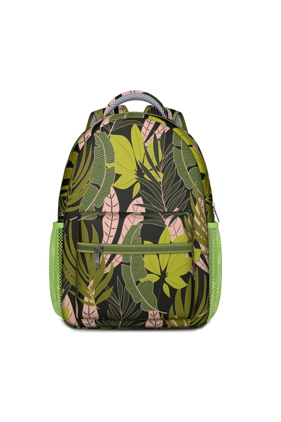 Hawaiian Floral Waterproof Backpack - Aloha Inspired Ergonomic Bookbag for Teens with Padded Straps