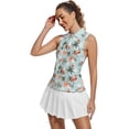 thumbnail image 1 of Hawaiian Flower Flamingo Sleeveless Golf Shirts For Women Moisture Wicking Sports V-Neck Polo Lightweight Quick Dry Womens Tank Tops XL, 1 of 9