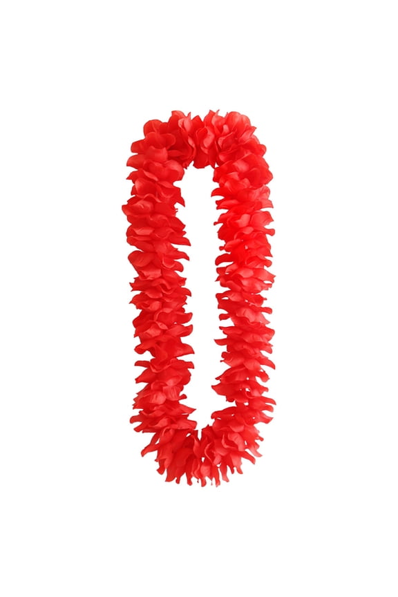 Hawaiian Flower Lei Necklace - Soft Silk Material, Adjustable Design & Multipurpose - Party Decor for Luau/Beach/Wedding Events