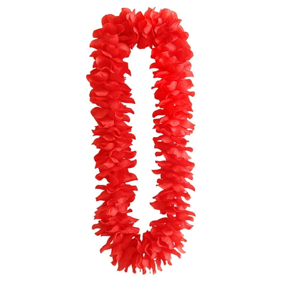 Hawaiian Flower Lei Necklace - Soft Silk Material, Adjustable Design & Multipurpose - Party Decor for Luau/Beach/Wedding Events
