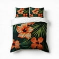 thumbnail image 1 of Hawaiian Flower Tropical Flower Pattern Bedding Set 3 Pcs Soft Microfiber Quilt Cover For Bedroom Decor, Comforter Cover With 2 Pillowcase, 1 of 5