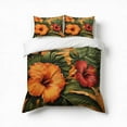 thumbnail image 1 of Hawaiian Flower Tropical Flower Pattern Bedding Set 3 Pcs Soft Microfiber Quilt Cover For Bedroom Decor, Comforter Cover With 2 Pillowcase, 1 of 5