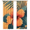 thumbnail image 1 of Hawaiian Flower Tropical Flower Pattern Modern Tulle Window Curtains for Living Room Luxury Bedroom Kitchen Curtains, 1 of 5