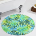 thumbnail image 1 of Hawaiian Flowers And Leaves for Background Round Carpet Circle Rug Outdoor Patio Area Rug Washable Large Area Rugs Hallway Room Decor Fitness Mats, 1 of 8