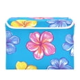 thumbnail image 1 of Hawaiian Flowers Bright Color Foldable Storage Bin with Lid and Handle Collapsible Storage Box 16.5 x 12.6 x 11.8 inches, 1 of 7