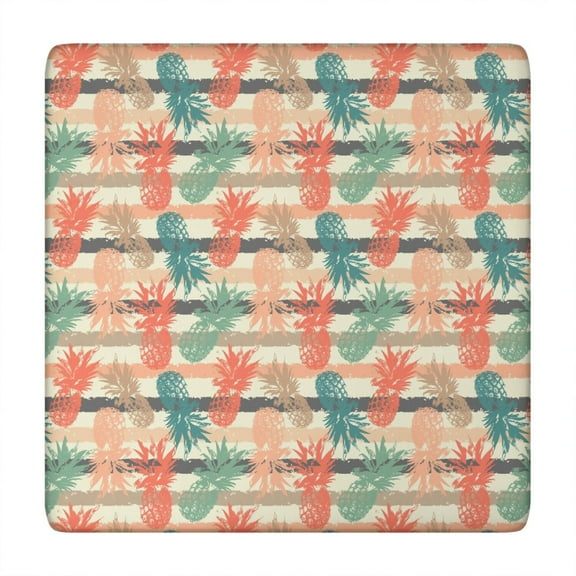 Hawaiian Fruit Tablecloth Pineapple Theme Tropical Summer Yellow Print Exotic Plant Pattern Kitchen Decor