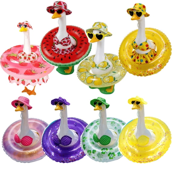 Hawaiian Goose Outfit Summer Bikini Porch Goose Costume Clothes for Yard Patio Lawns Decoration