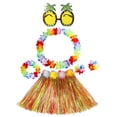 thumbnail image 1 of Hawaiian Grass Skirt Pineapple Sunglasses for Kids Girls Women Summer Beach colorful, 1 of 8