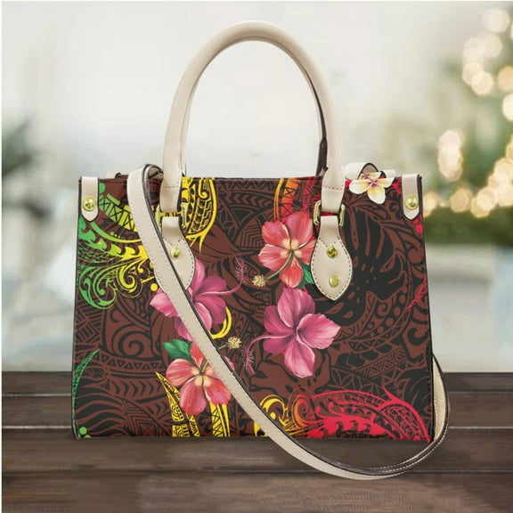 Hawaiian Hibiscus Design Messenger Bag Classic Polynesian Trend Fashion Handbag Large Capacity High Quality Small Totes