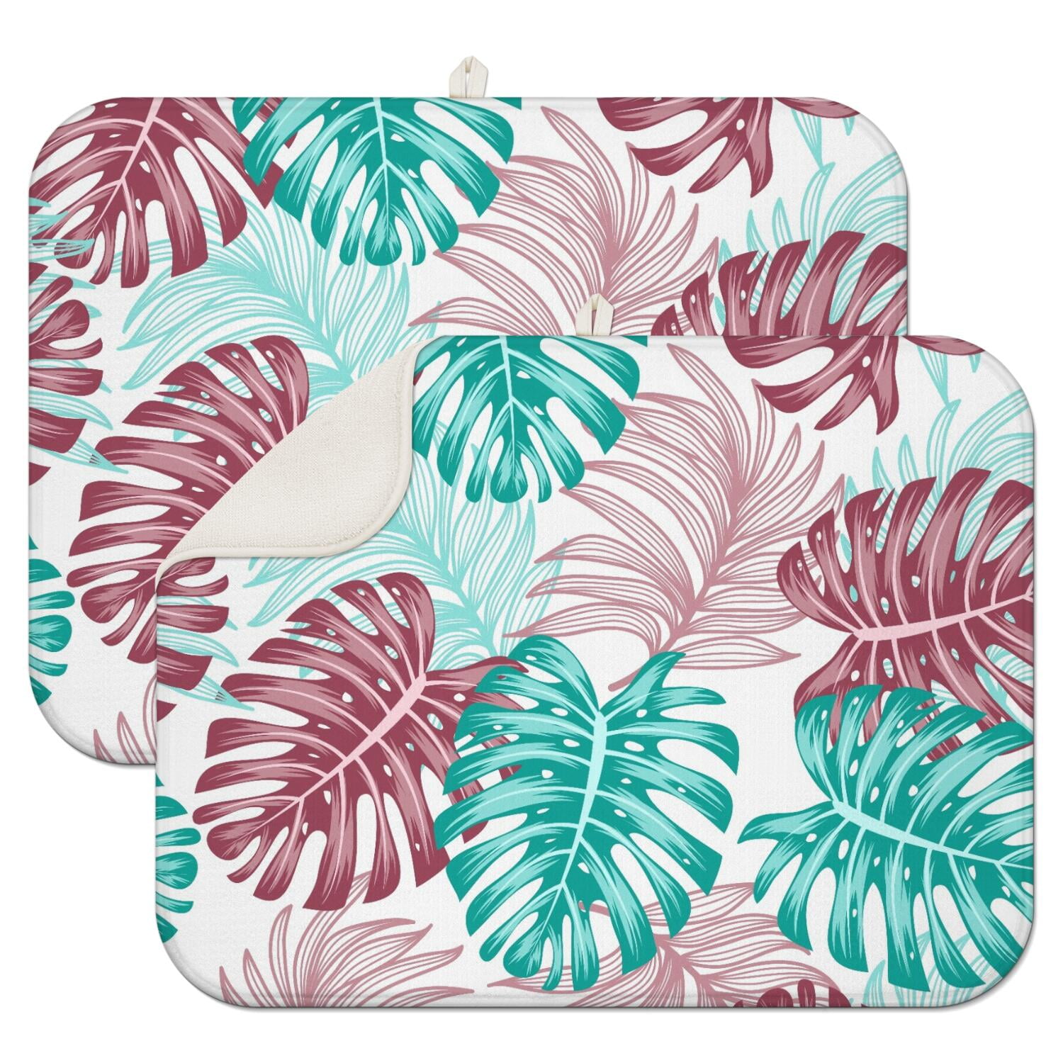 Tropical Exotic Flowers Hibiscus Hawaiian Print Door Mat main image 0