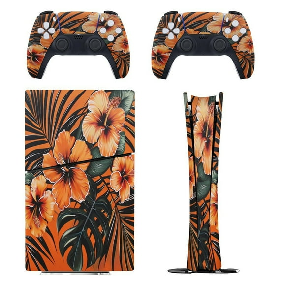 Hawaiian Hibiscus Garden Orange Flowers PS5/PS5 Pro/PS5 Slim Digital ...