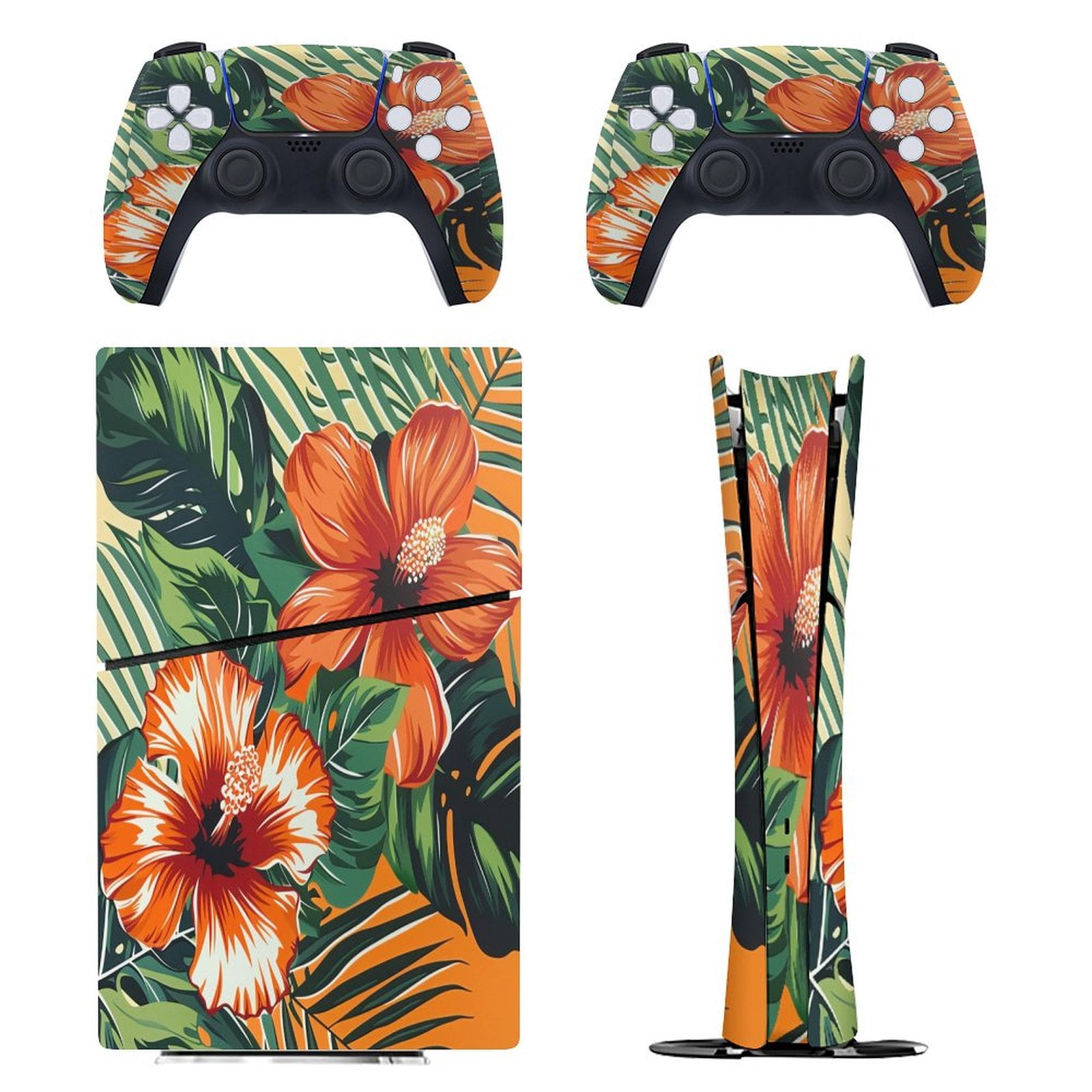 Hawaiian Hibiscus Garden Orange Flowers PS5/PS5 Pro/PS5 Slim Digital ...