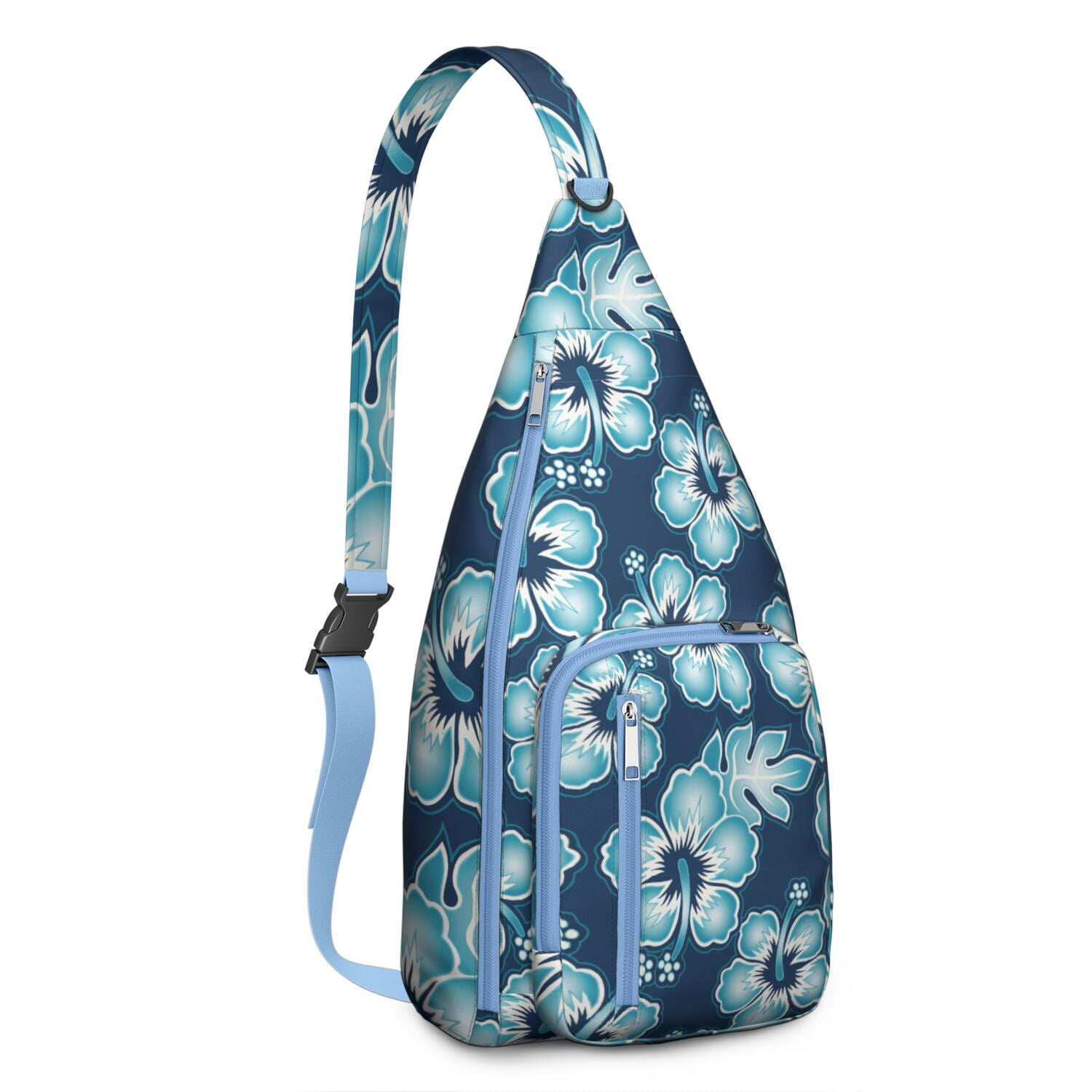 Hawaiian Hibiscus Hawaiian Print Sling Bag, Lightweight Shoulder Bag for Women & Men