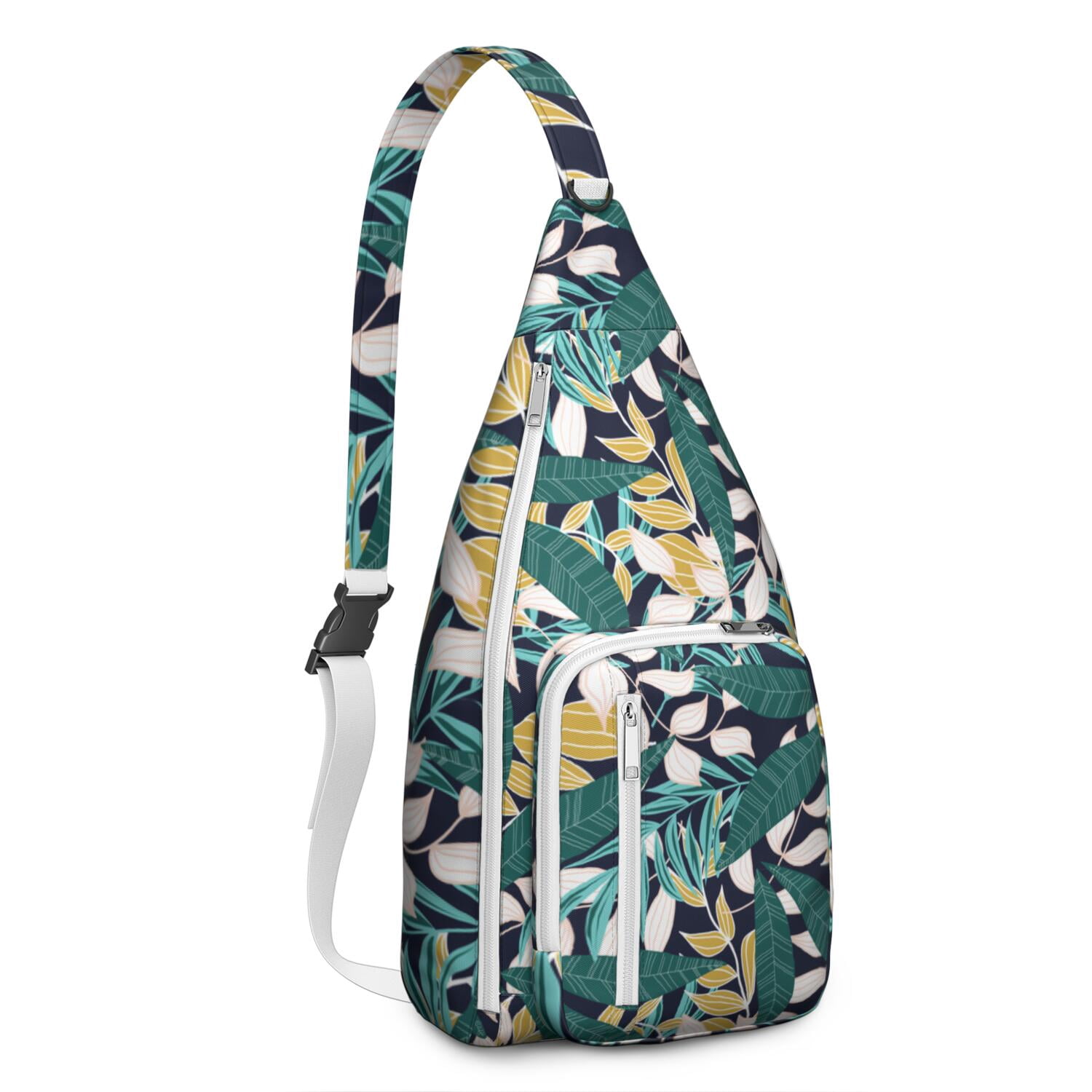 Hawaiian Hibiscus Hawaiian Print Sling Bag, Lightweight Shoulder Bag for Women & Men
