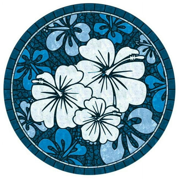 Hawaiian Hibiscus Poolsaic -blue- 29 inches
