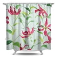 thumbnail image 1 of Hawaiian Hibiscus Shower Curtain - 84x72 Inch Waterproof Quick-Dry Bathroom Curtain with Metal Grommets & Included Hooks, 1 of 5
