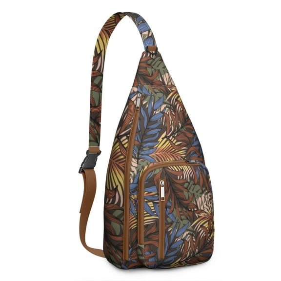 Hawaiian Hibiscus Vibrant Sling Bag for Women & Men, Lightweight with Hide the Keyhole