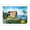 thumbnail image 1 of Hawaiian Hideaway - Hale Hawaii - From an Original Color Painting by Scott Westmoreland - Bamboo Fine Art 290gsm Paper (Unframed) 12x16in, 1 of 4