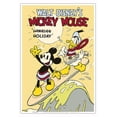 thumbnail image 1 of Hawaiian Holiday - Starring Mickey Mouse & Donald Duck - Vintage Film Movie Poster c.1927 - Master Art Print (Unframed) 13in x 19in, 1 of 4