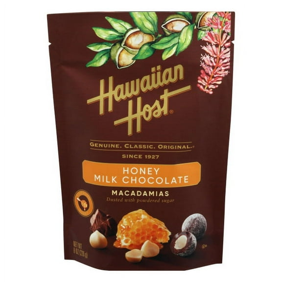 Hawaiian Host Honey Milk Chocolate Macadamias 8 oz