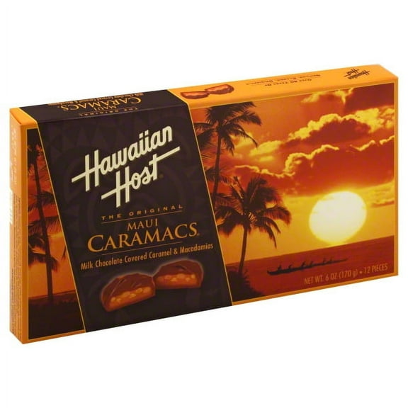 Hawaiian Host Covered Creamy Caramel and Milk Chocolate Macadamias, 6 Oz.