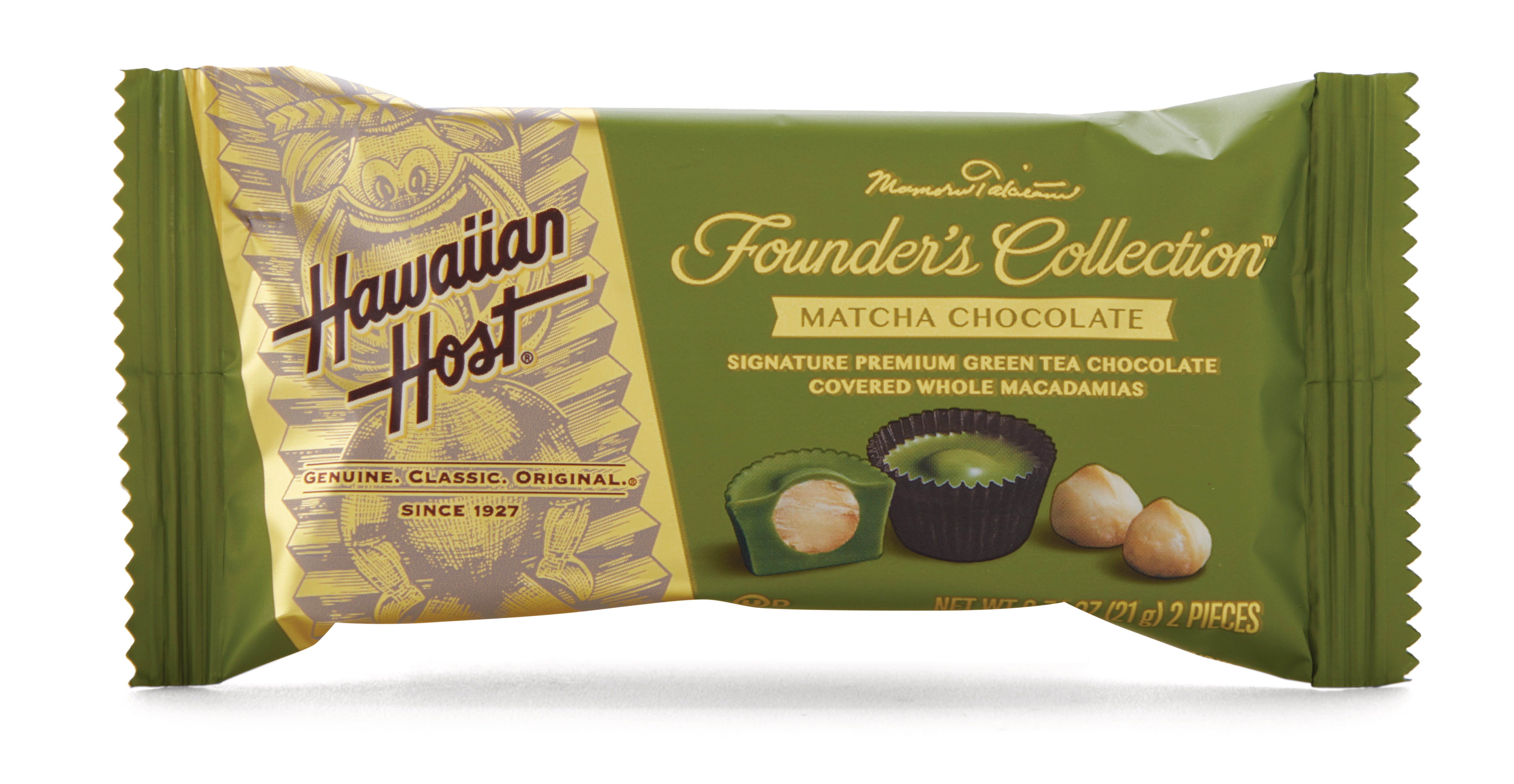 Hawaiian Host Matcha Macs Green Tea Macadamia Nuts, 0.74 Oz., 2 Count