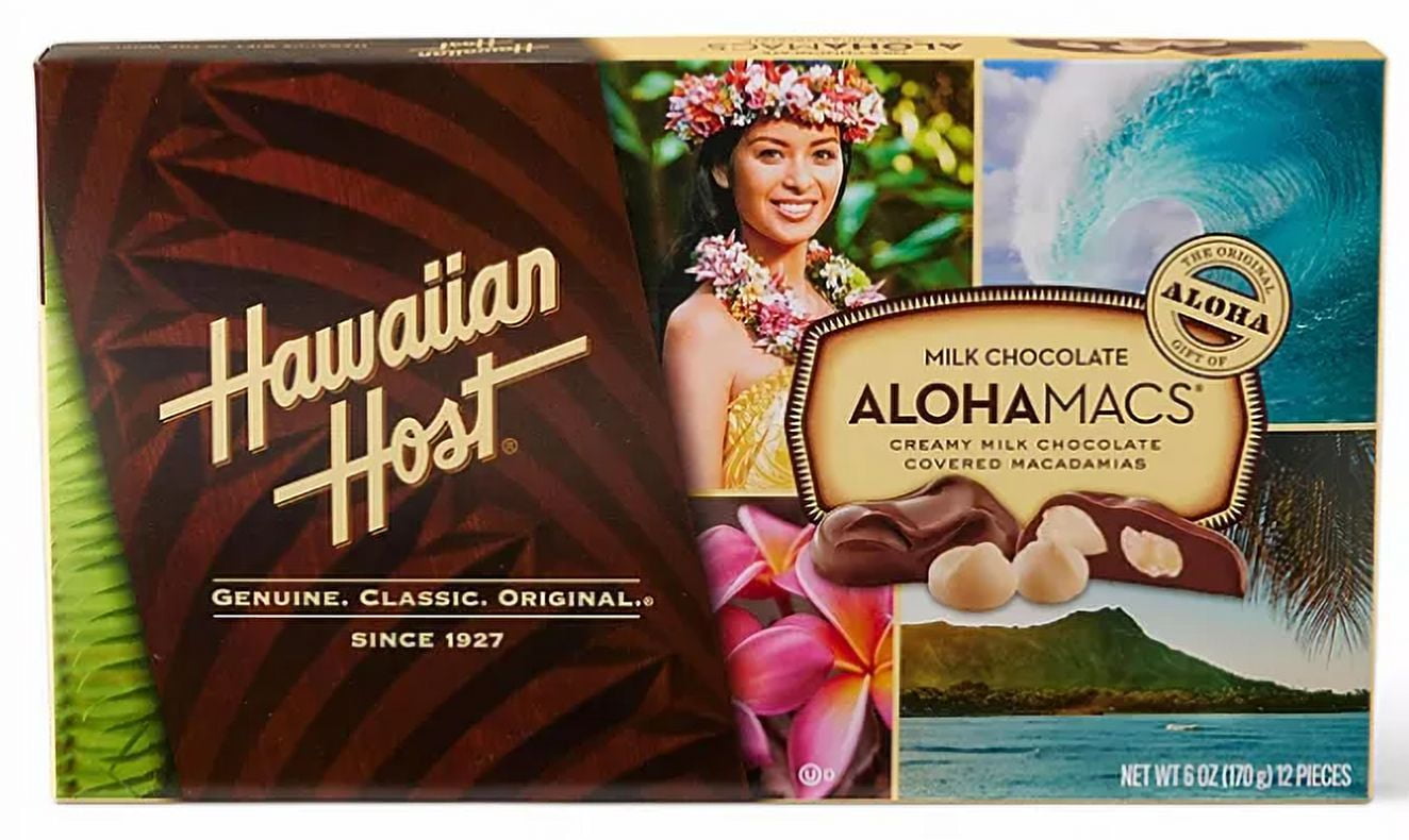 Hawaiian Host Milk Chocolate Covered Macadamias 12 Pieces 6 oz