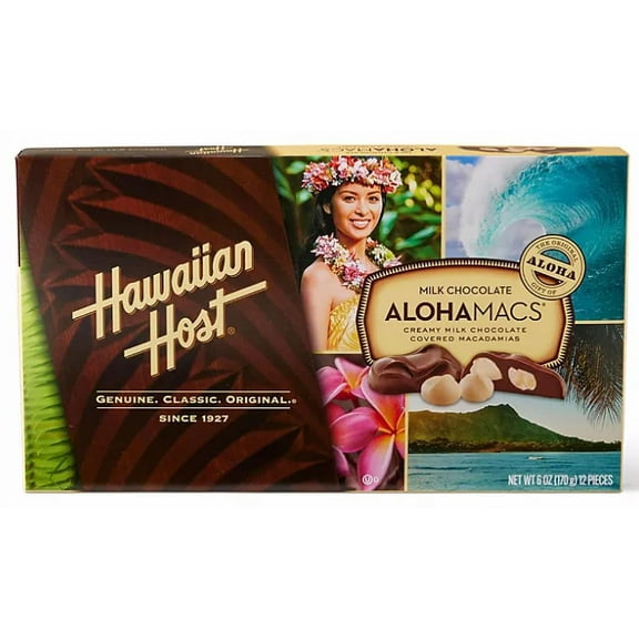 Hawaiian Host Milk Chocolate Covered Macadamias 12 Pieces 6 oz.