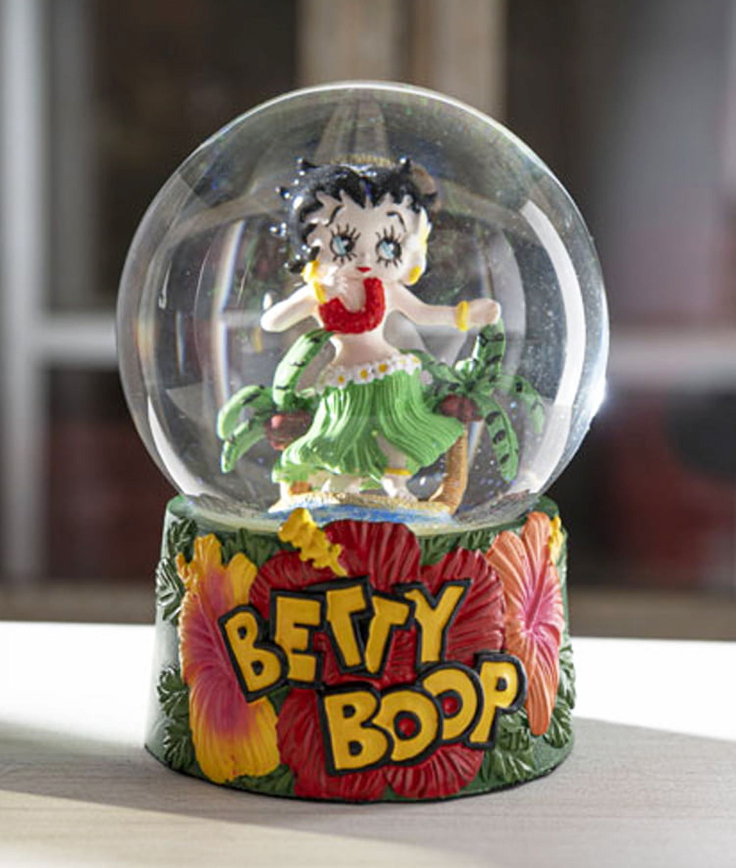 Hawaiian Hula Dancer Betty Boop Whimsical Comical Glitter