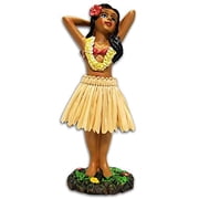Hawaiian Hula Girl Posing Miniature Dashboard Doll