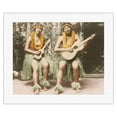 thumbnail image 1 of Hawaiian Hula Girls - Honolulu Hawaii - Vintage Hand Colored Postcard by James J. Williams c.1916 - Fine Art Rolled Canvas Print (Unframed) 16in x 20in, 1 of 4