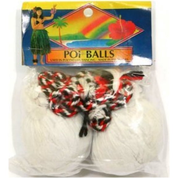 islander hawaiian hula implement poi ball white