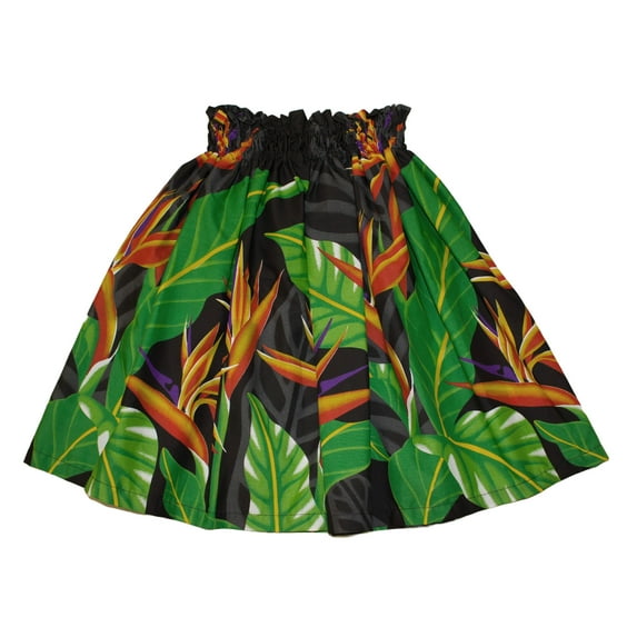 Hawaiian Hula Skirts For 4 - 7 Years Old Girls Pa'u Hula Dancer Dress, Girls children Size, Black Color