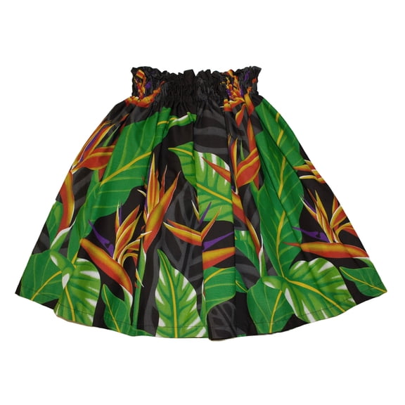 Hawaiian Hula Skirts For 4 - 7 Years Old Girls Pa'u Hula Dancer Dress, Girls children Size, Black Color