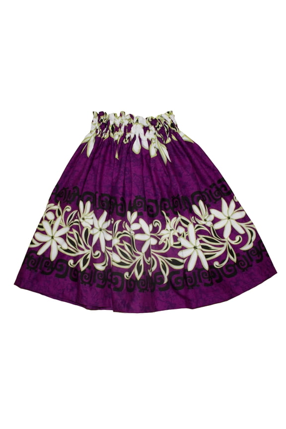 Hawaiian Hula Skirts For 4 - 7 Years Old Girls Pa'u Hula Dancer Dress, Girls children Size, Purple Color