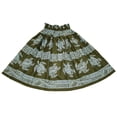 thumbnail image 1 of Hawaiian Hula Skirts For 7 - 12 Years Old Girls Pa'u Hula Dancer Dress, Girls children Size, Green Color, 1 of 2