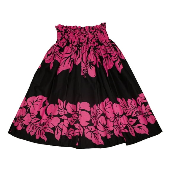 Hawaiian Hula Skirts For 7 - 12 Years Old Girls Pa'u Hula Dancer Dress, Girls children Size, Pink Color