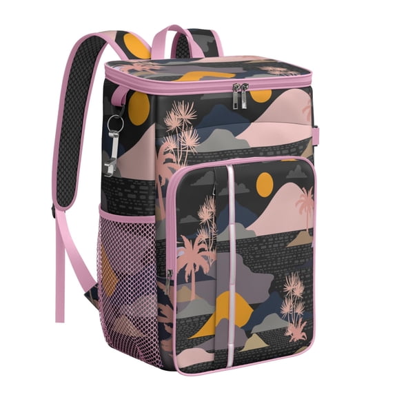 Hawaiian Island Classic Soft Cooler Bag - Leakproof 20L Beach Cooler Backpack with Padded Straps & Bottle Opener