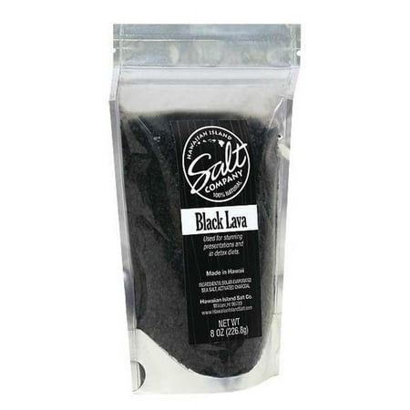 Hawaiian Island Salt Company Black Lava 8 Ounce Pouch