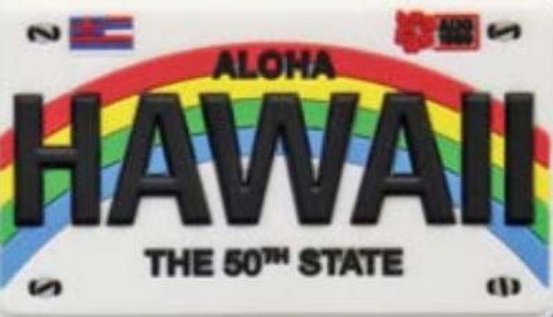 Hawaiian Islands Metal Magnet 50th. State License Plate