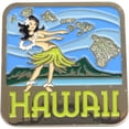 thumbnail image 1 of Hawaiian Islands Metal Magnet Hula Girl, 1 of 5
