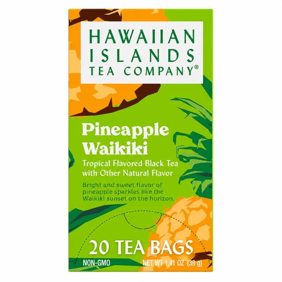 Hawaiian Islands Tea Company Pineapple Waikiki Black Tea Bags - 20 Teabags