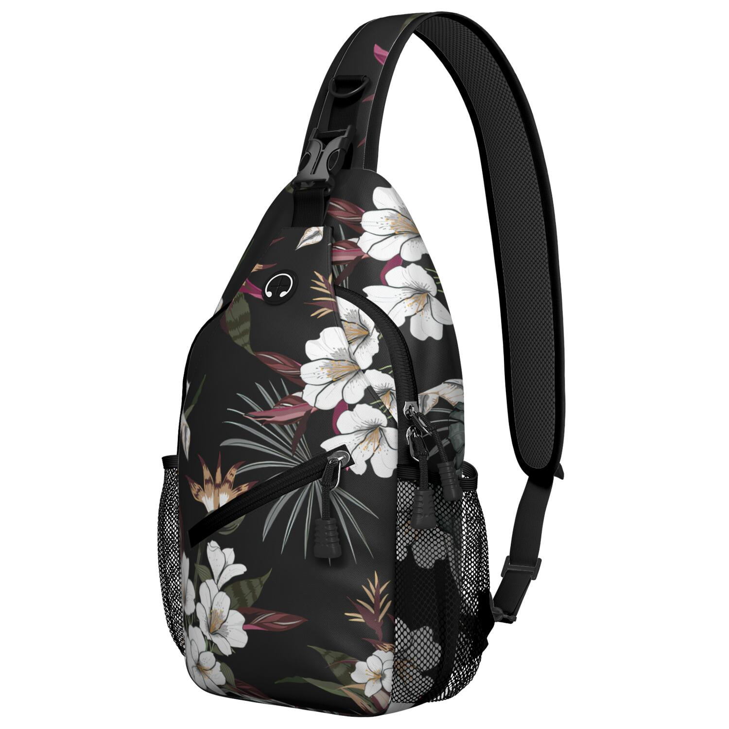 Hawaiian Jungle Crossbody Bag - Durable & Comfortable Sling Bag - Anti-Theft Design for Commuting, Biking, Urban Lifestyle