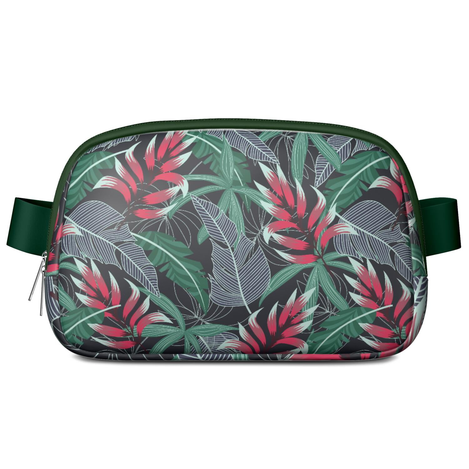 Hawaiian Jungle Leaf Belt Bag – Colorful Aloha Fanny Pack for Nature and Beach Lovers