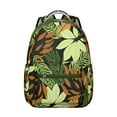 thumbnail image 1 of Hawaiian Jungle Leaves Backpack Tropical Floral Summer School Bag for Students Vibrant Exotic Print for Travel, 1 of 6